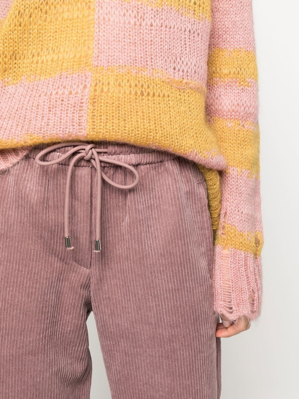 Shop Essentiel Antwerp Drawstring-waist Trousers In Violett
