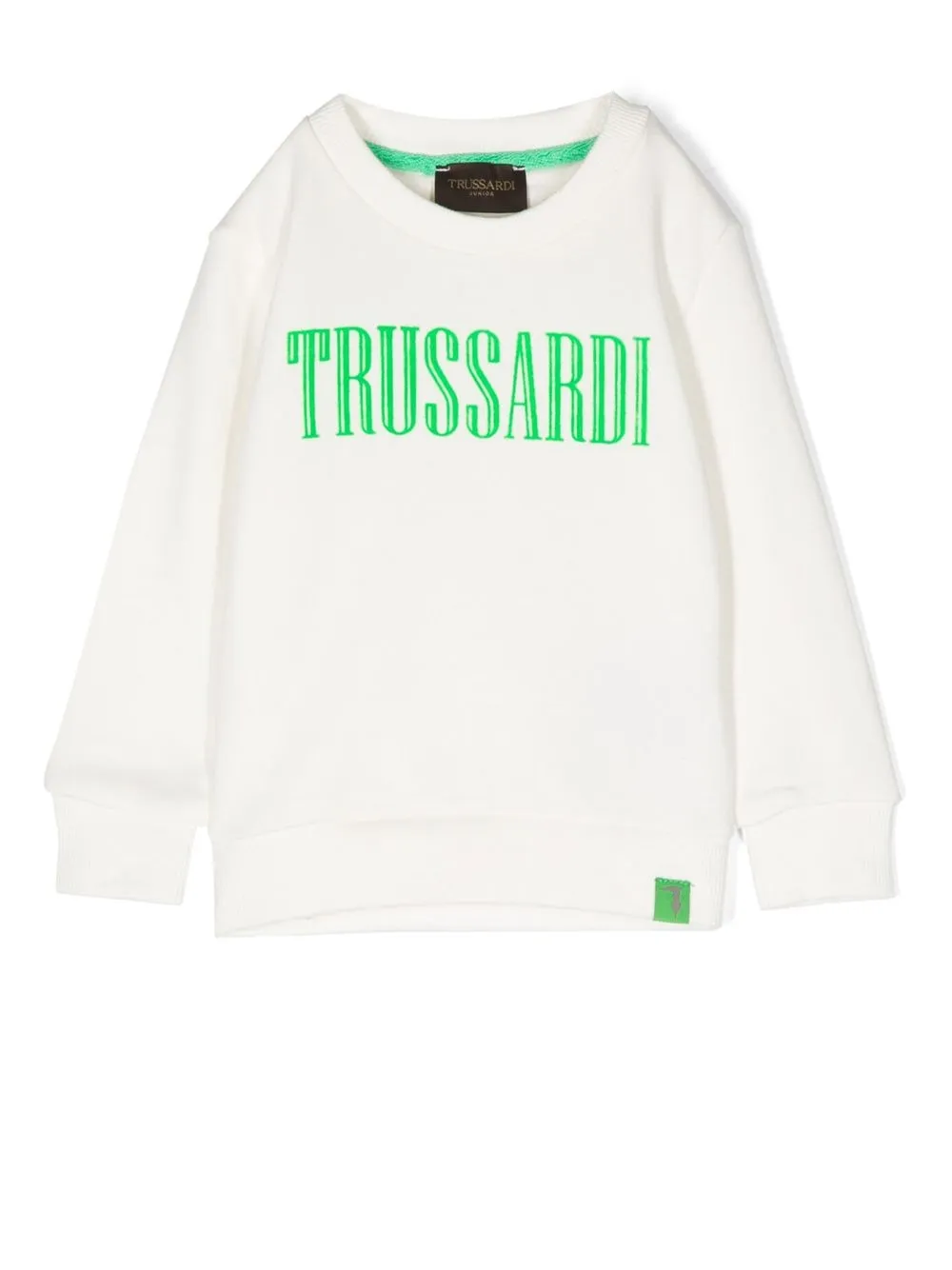 

TRUSSARDI JUNIOR logo-print cotton sweatshirt - White