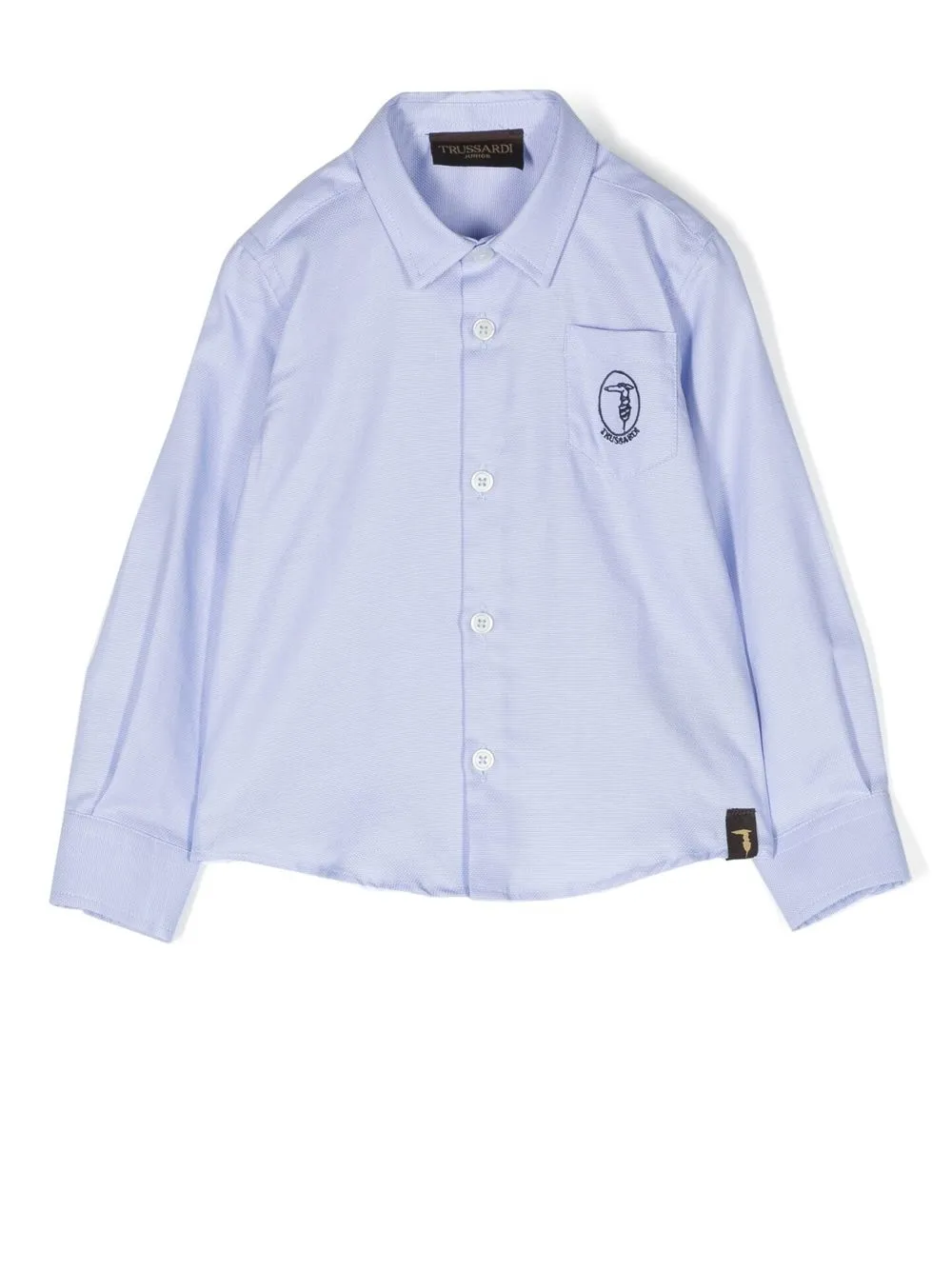 

TRUSSARDI JUNIOR camisa con logo bordado - Azul