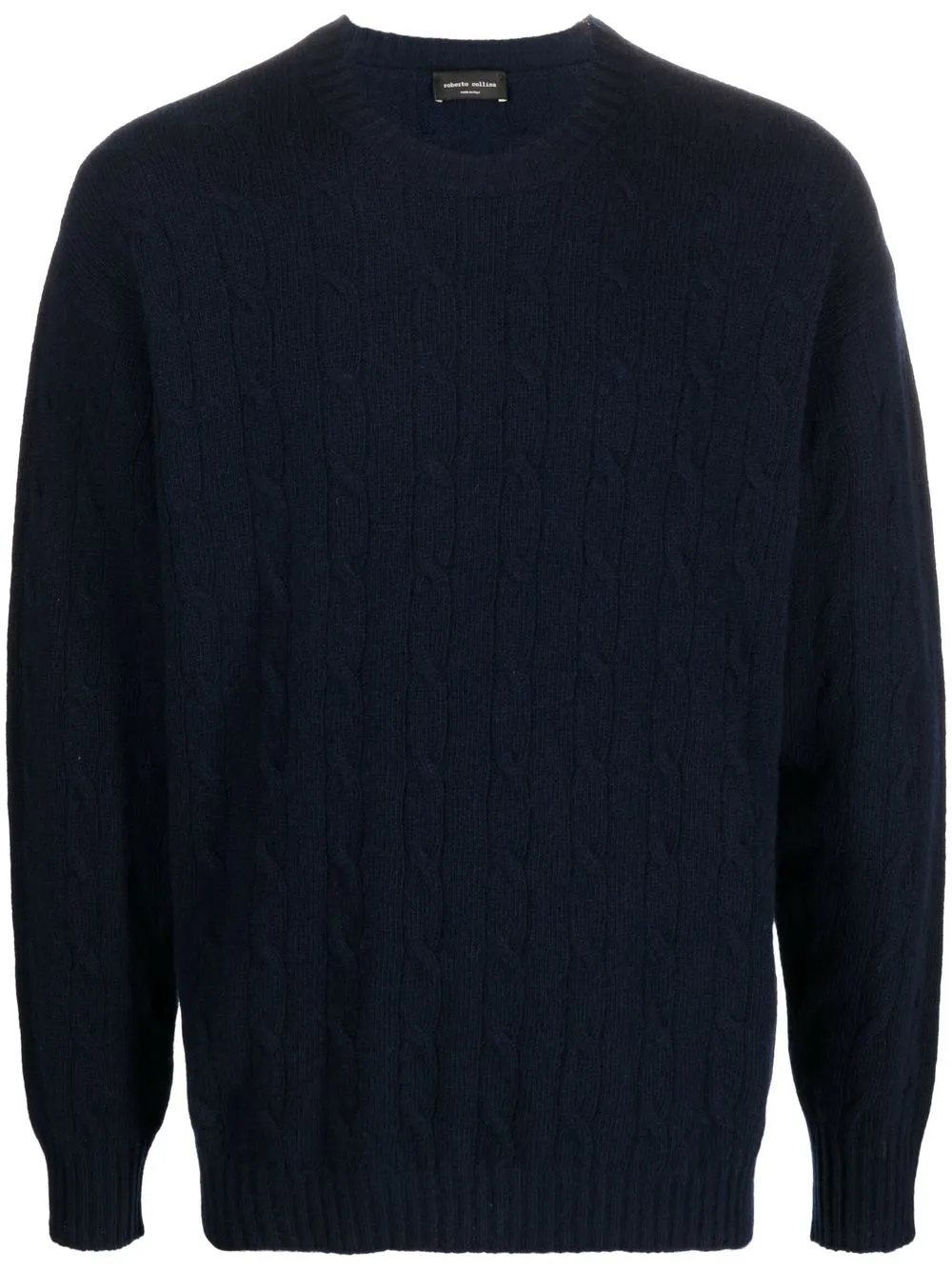 

Roberto Collina cable-knit crew neck jumper - Blue