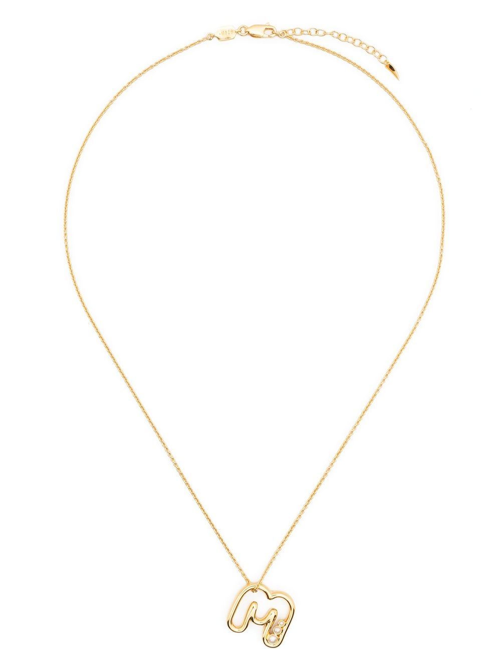 Missoma pearl-embellished M Pendant Necklace - Farfetch