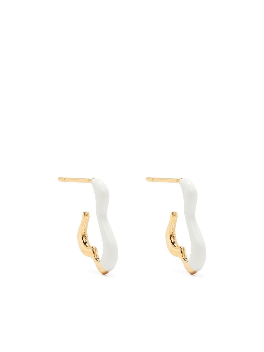 Missoma Small Squiggle Two-tone Earrings In Gold