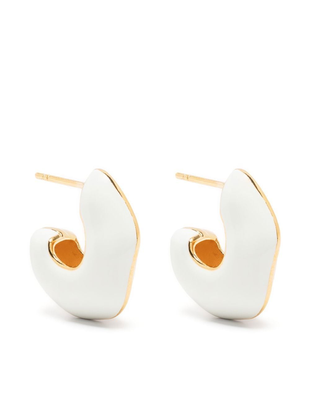 Missoma Squiggle Two-tone Earrings In Gold