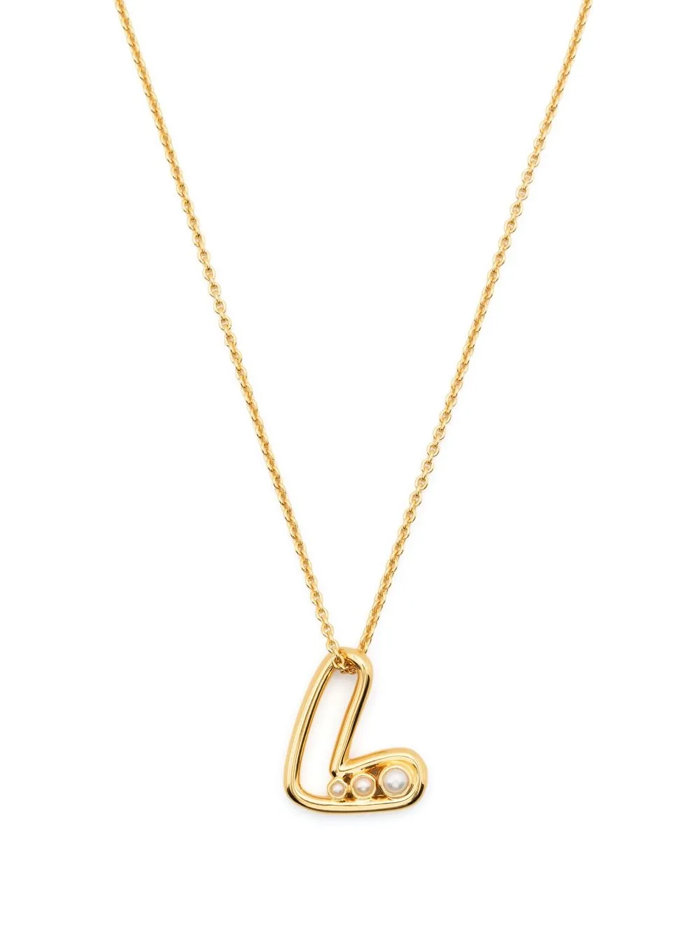 

Missoma pearl-embellished initial pendant necklace - Gold