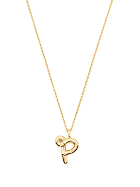 Missoma Curly Molten initial pendant necklace