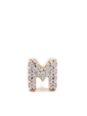 Missoma crystal-embellished initial-charm Hoop Earring - Farfetch