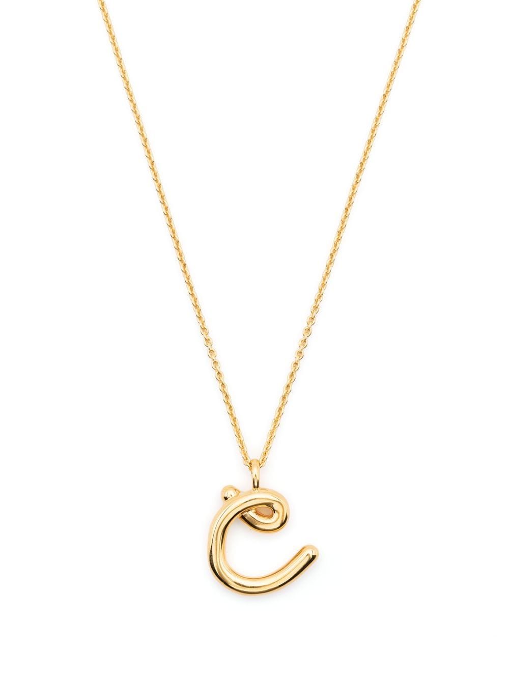 missoma collier curly molten à pendentif - or