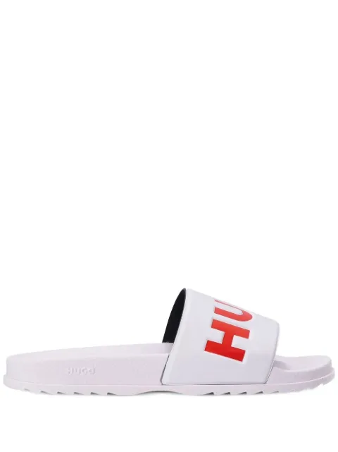 HUGO Match Pantoletten mit Logo-Riemen