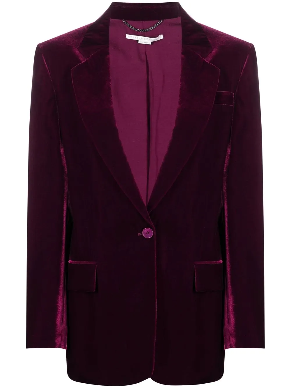 

Stella McCartney single-breasted velvet blazer - Red