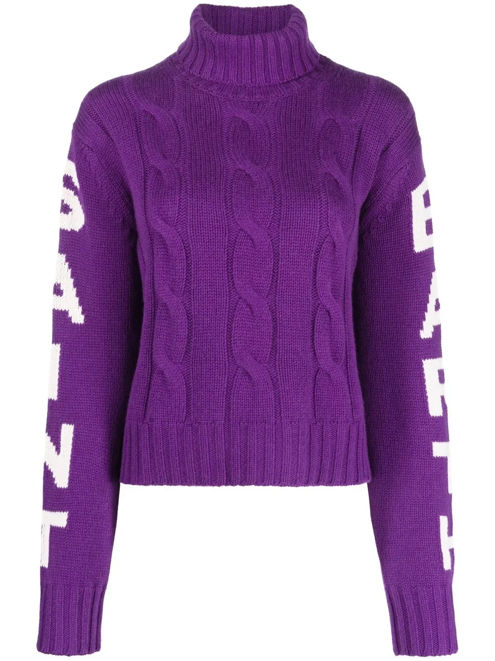 

MC2 Saint Barth intarsia-knit logo jumper - Purple