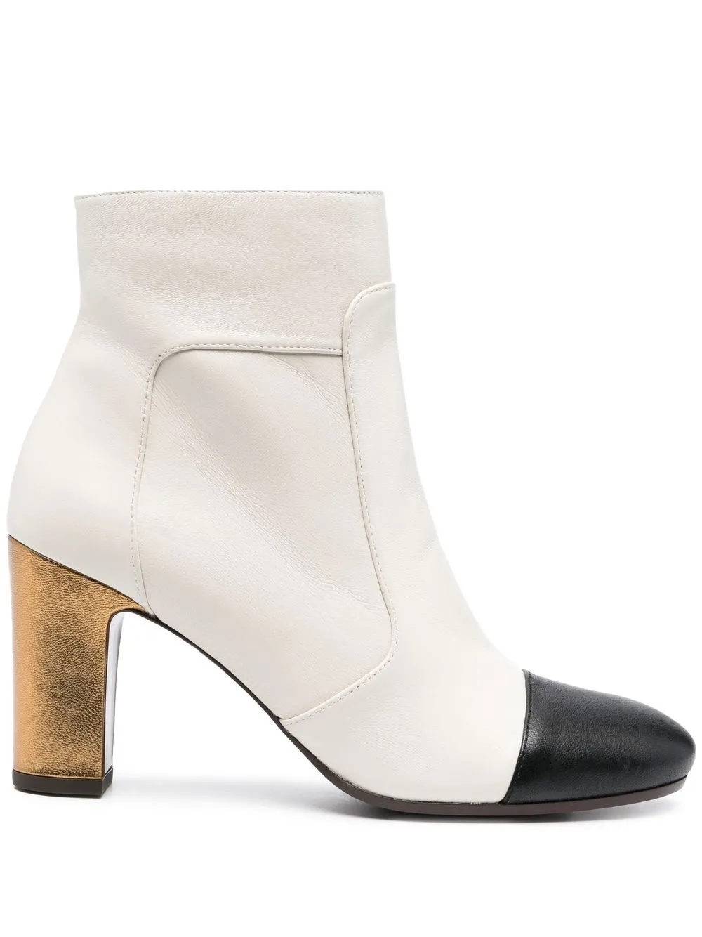 

Chie Mihara contrasting toecap 85mm boots - Neutrals