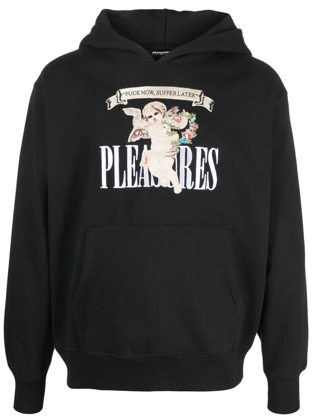 

Pleasures graphic-print pullover hoodie - Black