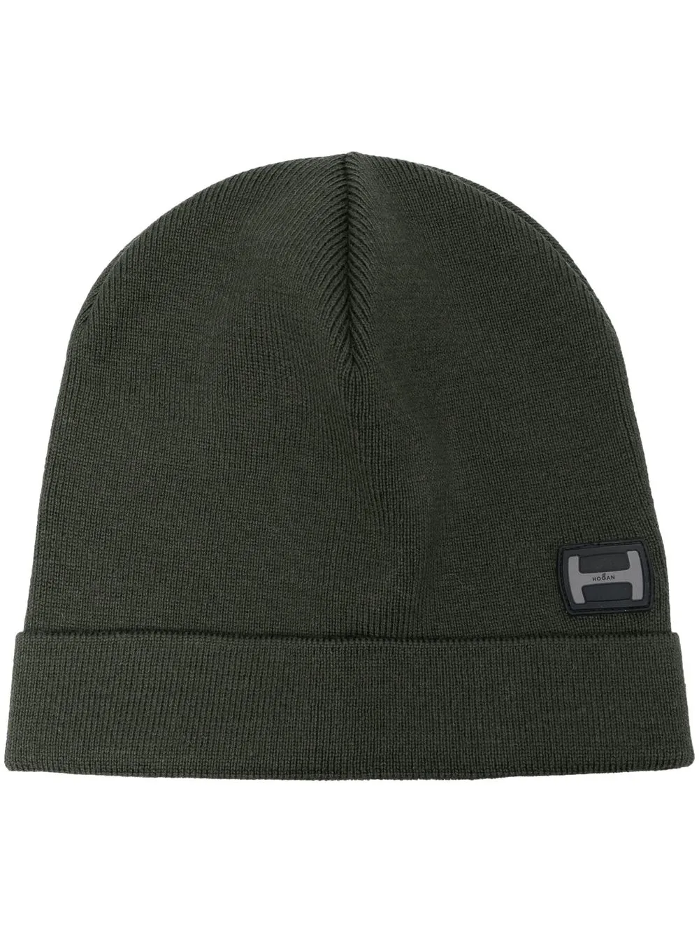 

Hogan gorro con parche del logo - Verde