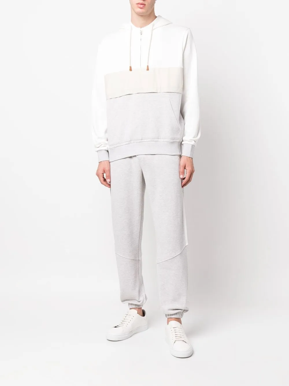 Eleventy Joggingbroek met zijstreep - Beige