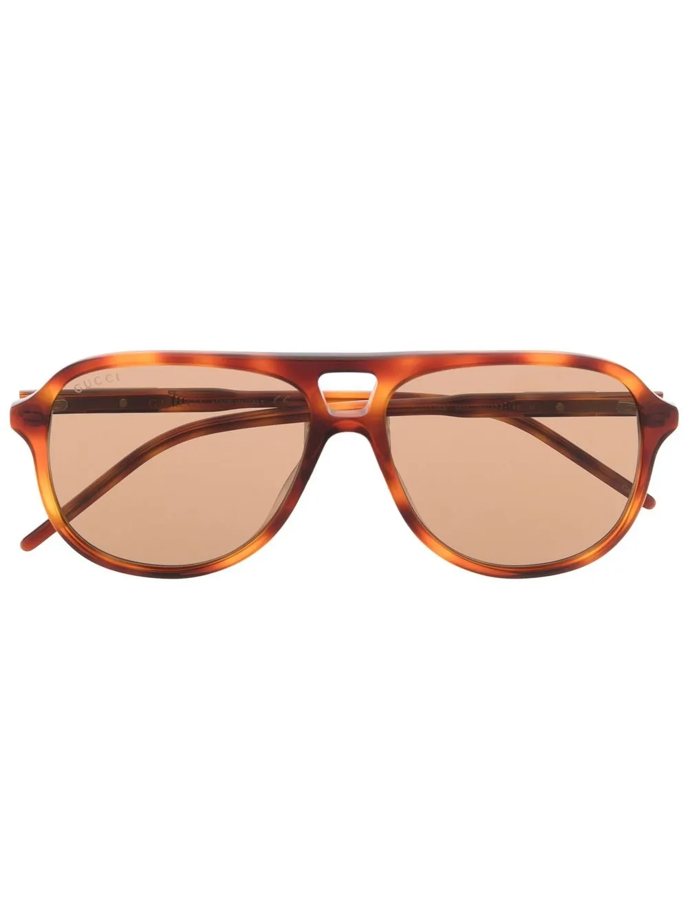 Gucci Tortoiseshell-effect Sunglasses In Brown