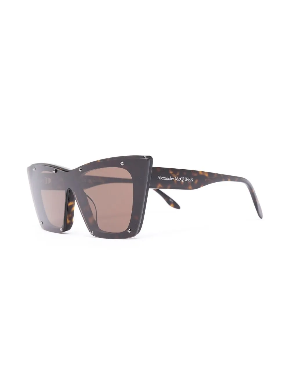 Alexander McQueen Eyewear Zonnebril met cat-eye montuur - Bruin