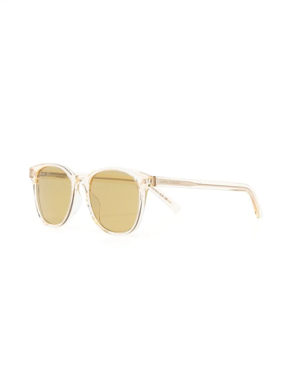 Saint Laurent Eyewear Zonnebril met rond montuur - Geel