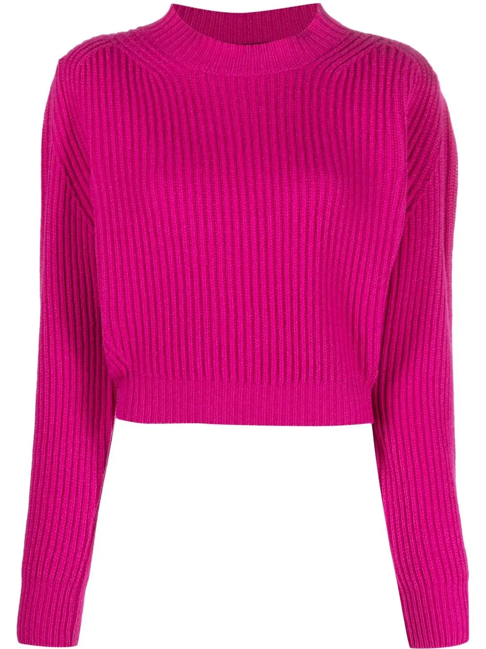 

THE ANDAMANE knitted cropped sweater - Purple