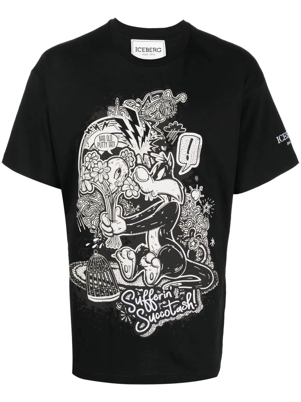 

Iceberg playera manga corta con estampado gráfico - Negro