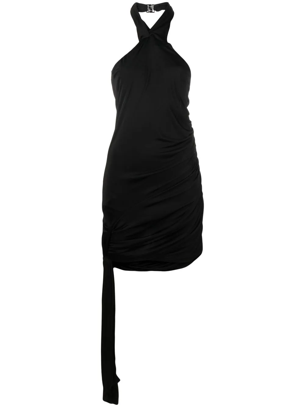 

GAUGE81 drape-detail halterneck dress - Black