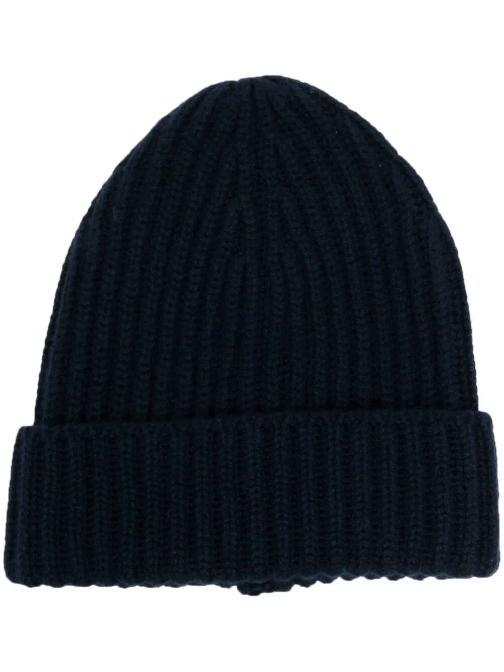 

Malo gorro de cachemira tejido canalé - Azul