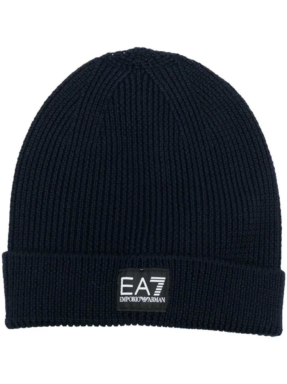 

Ea7 Emporio Armani gorro tejido con parche del logo - Azul