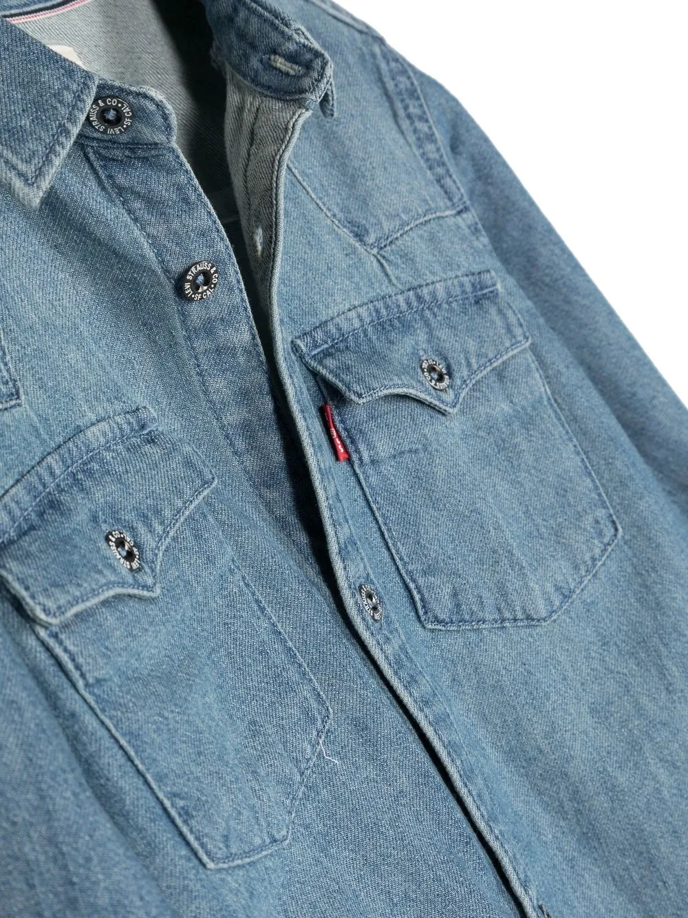  Levi's Kids Patch-pocket Denim Shirt - Blue 