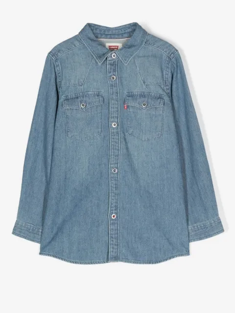 Levi's Kids patch-pocket denim shirt