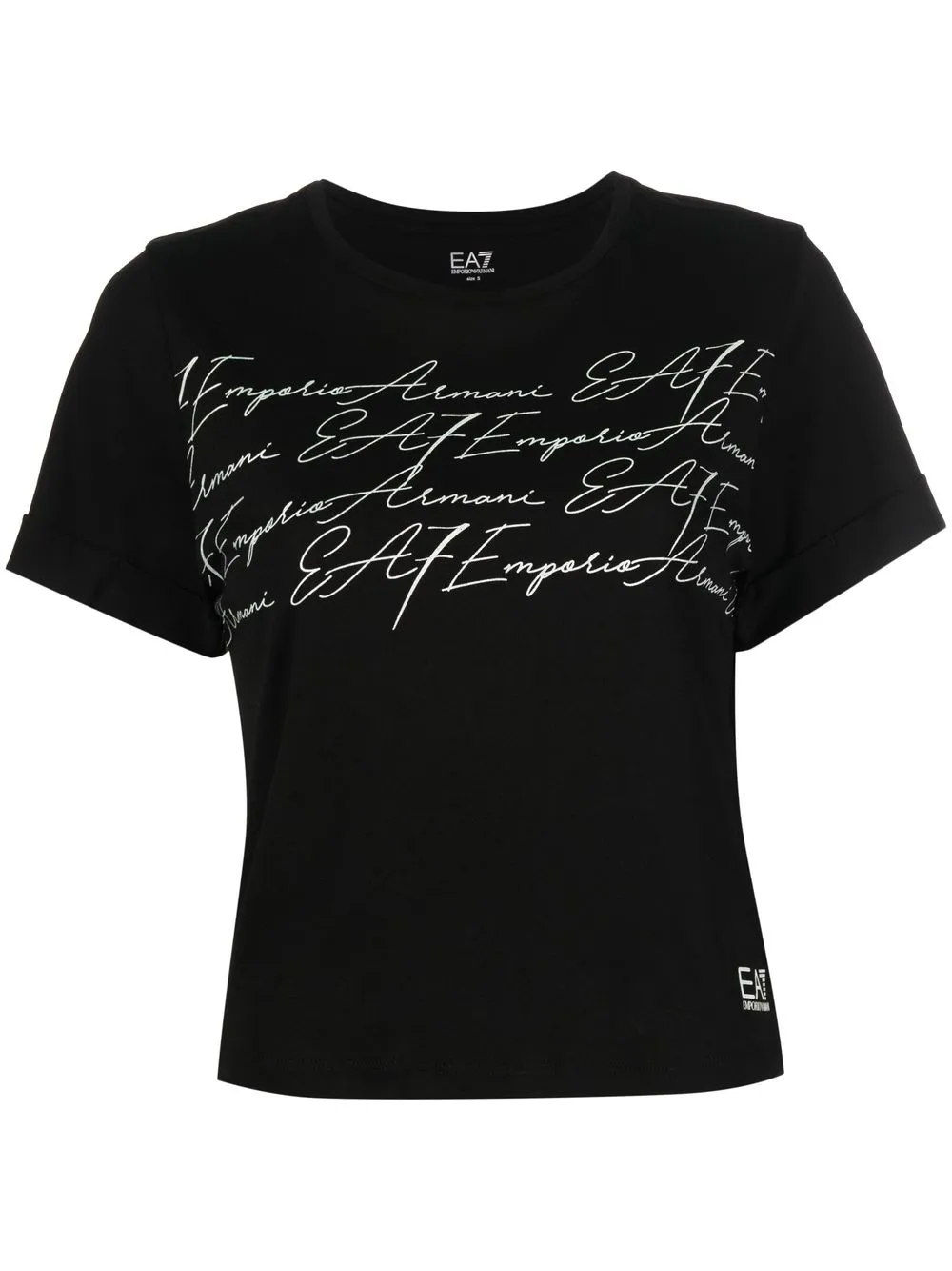 

Ea7 Emporio Armani playera con caligrafía estampada - Negro
