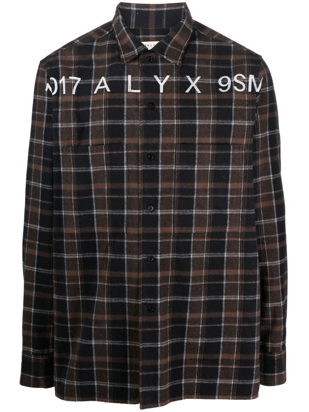 Shop Alyx Cotton Tartan Long-sleeve Shirt In Braun