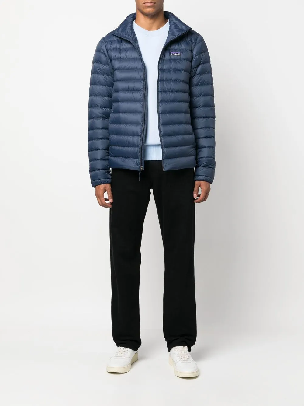 Patagonia Donsjack met logopatch - Blauw