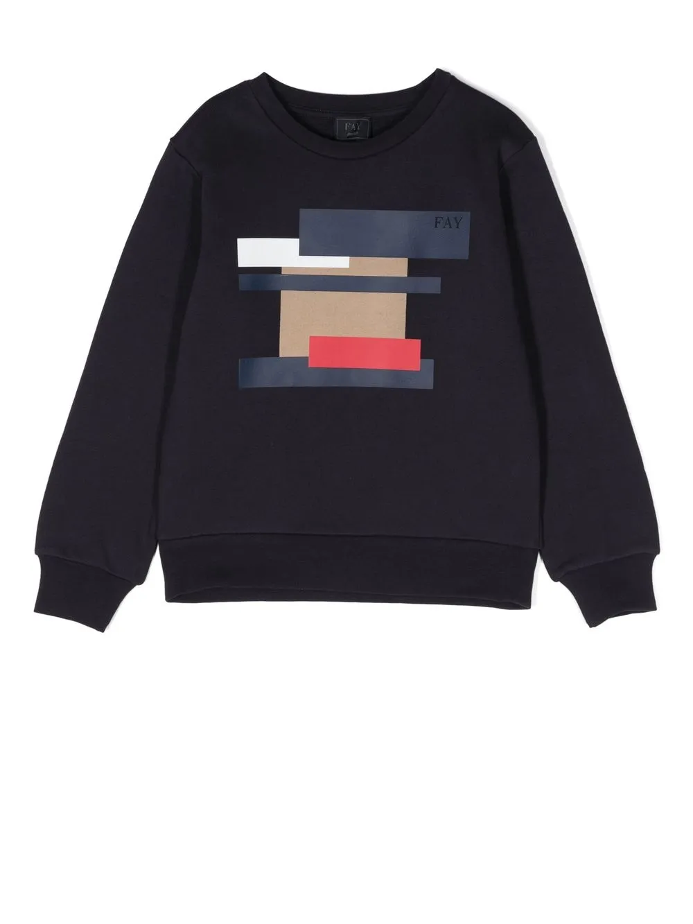 

Fay Kids graphic-print crew-neck sweatshirt - Blue