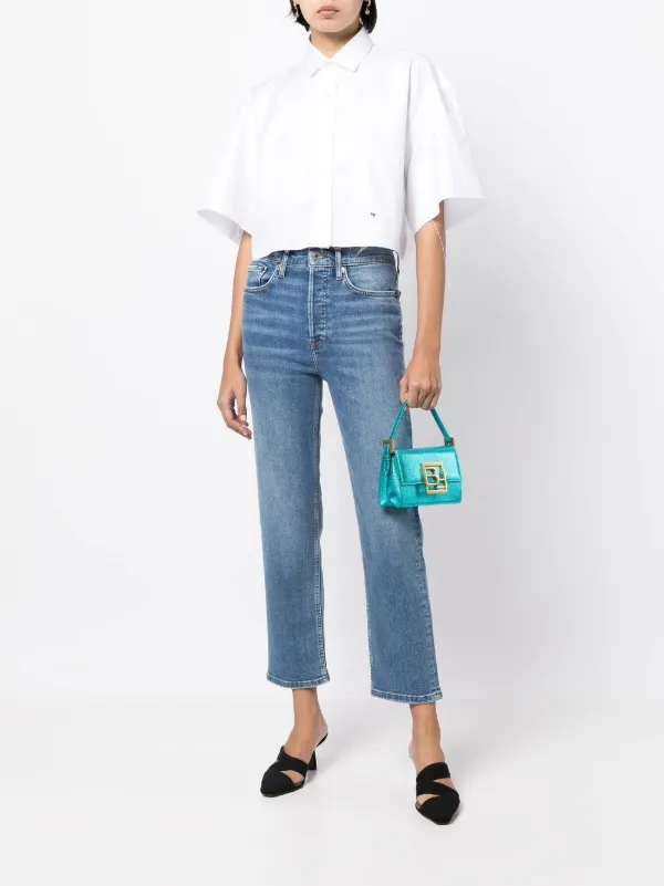 RE/DONE 70s Stove Pipe Straight Jeans | Blue | FARFETCH GE