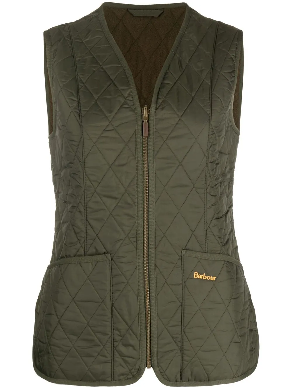 

Barbour chaleco capitonado con cuello en V - Verde