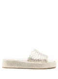 Sarah Chofakian braided-detail flatform sandals - Metallic