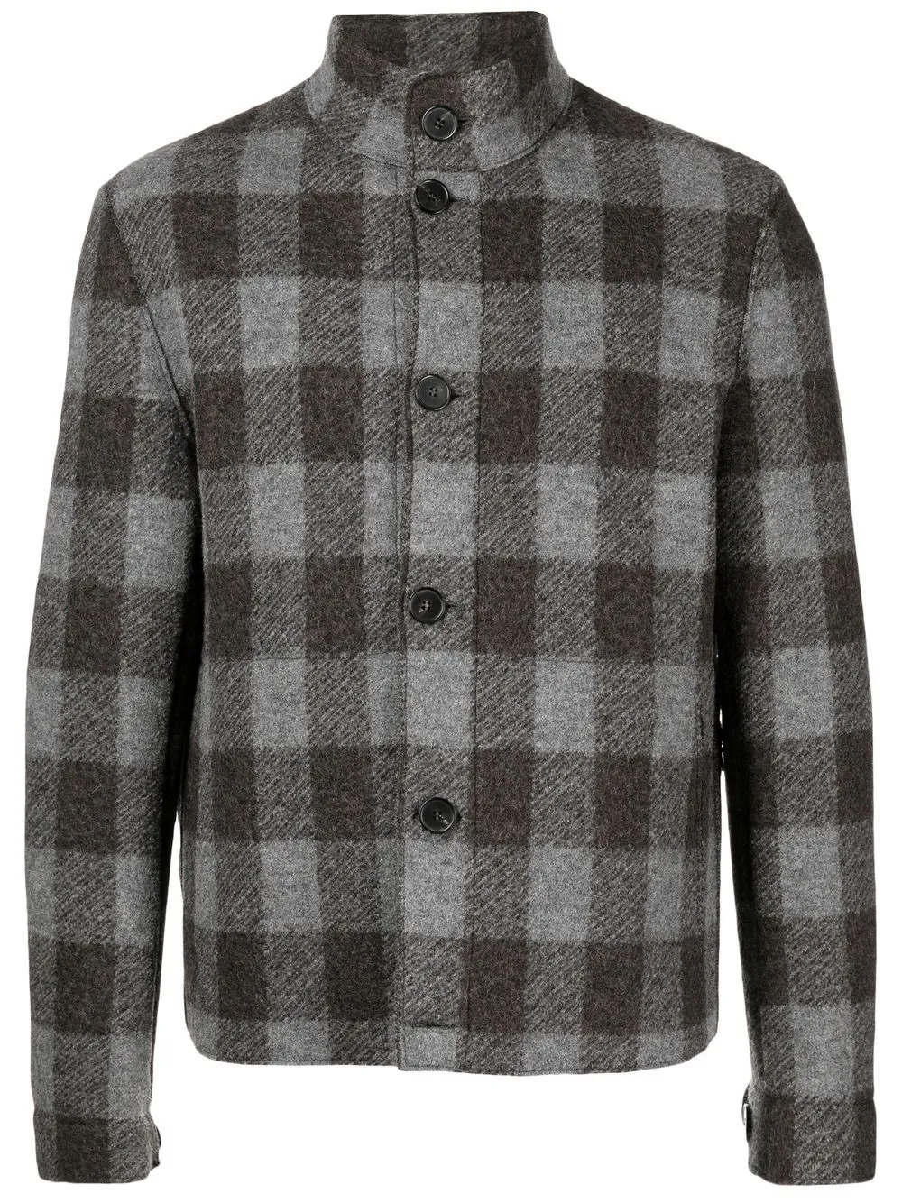 

Harris Wharf London plaid-check print shirt jacket - Brown