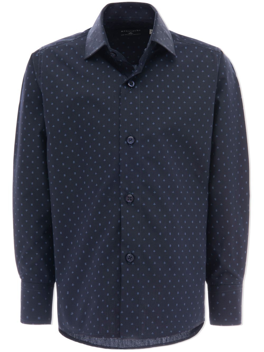 Moustache fleur-de-lis dress shirt - Blue