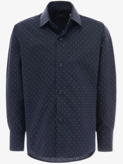 Moustache fleur-de-lis dress shirt