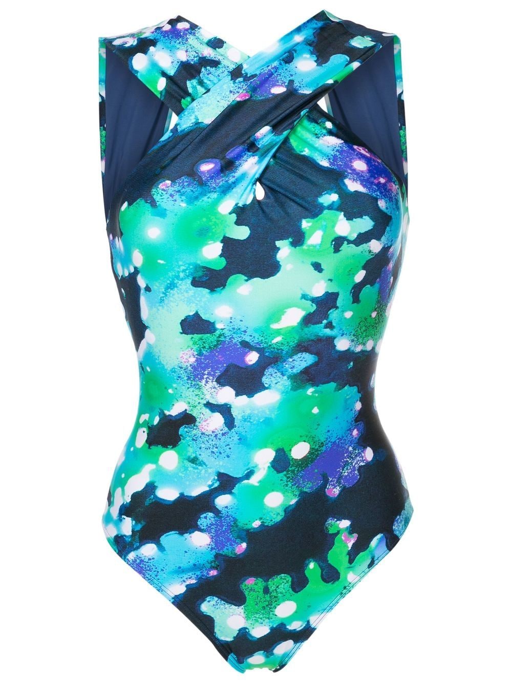 Lenny Niemeyer abstract-print scoop-back swimsuit - Multicolour