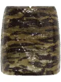 Dion Lee Vertical Horizon sequin mini skirt - Brown