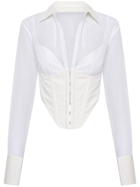 Dion Lee corset-bodice long-sleeve top