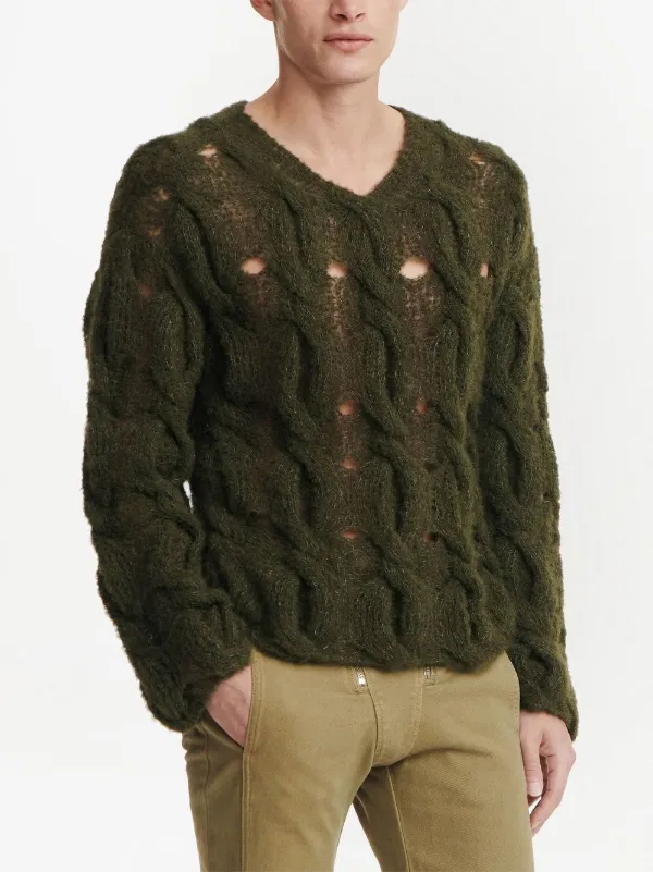 Dion Lee: Beige Grid Sweater | SSENSE 日本