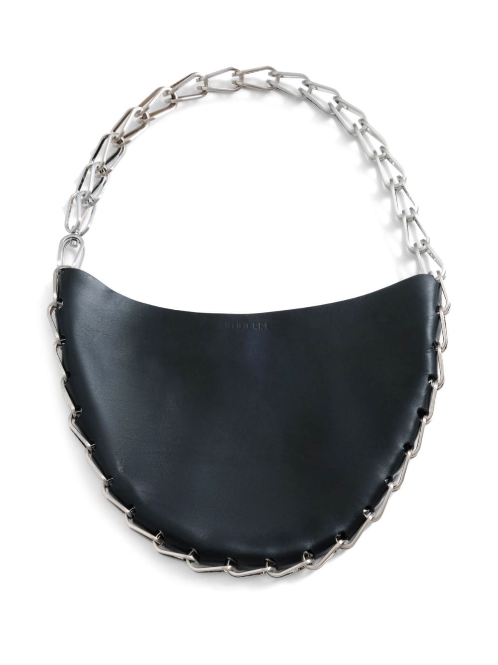 Circle leather shoulder bag