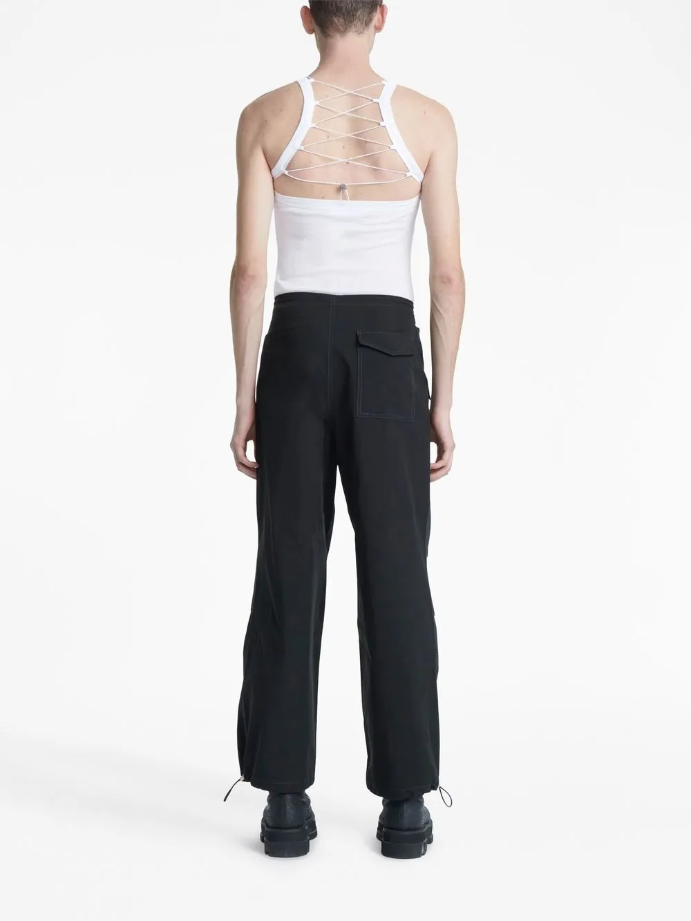 Shop Dion Lee Lock Drawstring Tank Top In Weiss