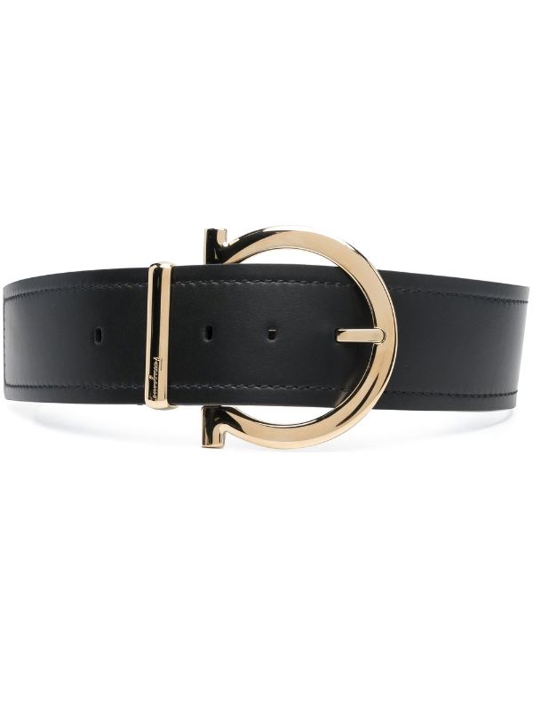 Salvatore Ferragamo Gancini Adjustable Leather Belt