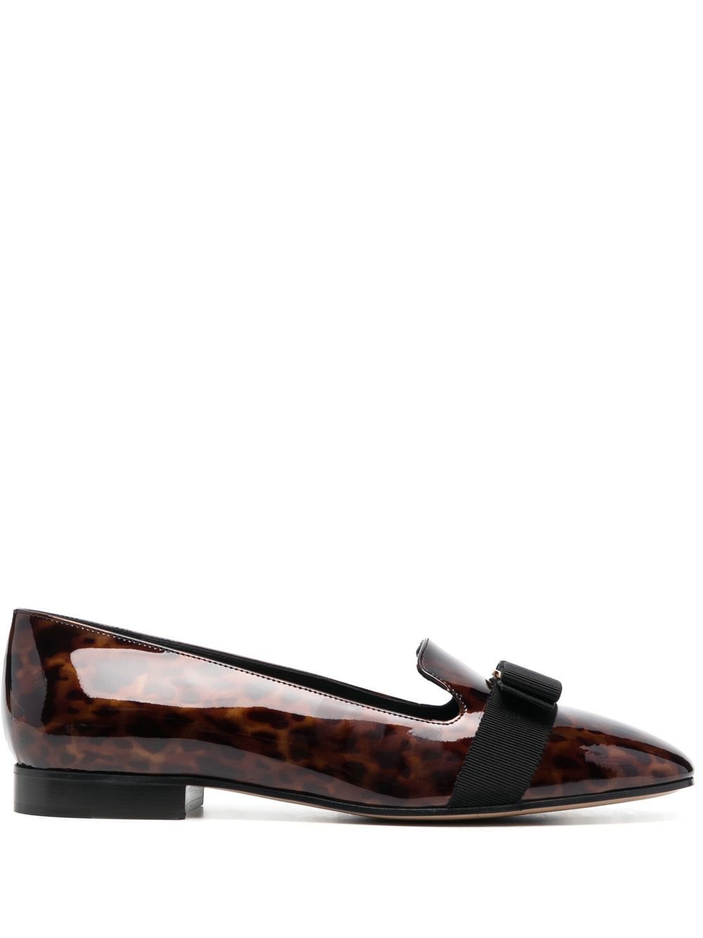 Ferragamo bow-detail leather loafers - Brown