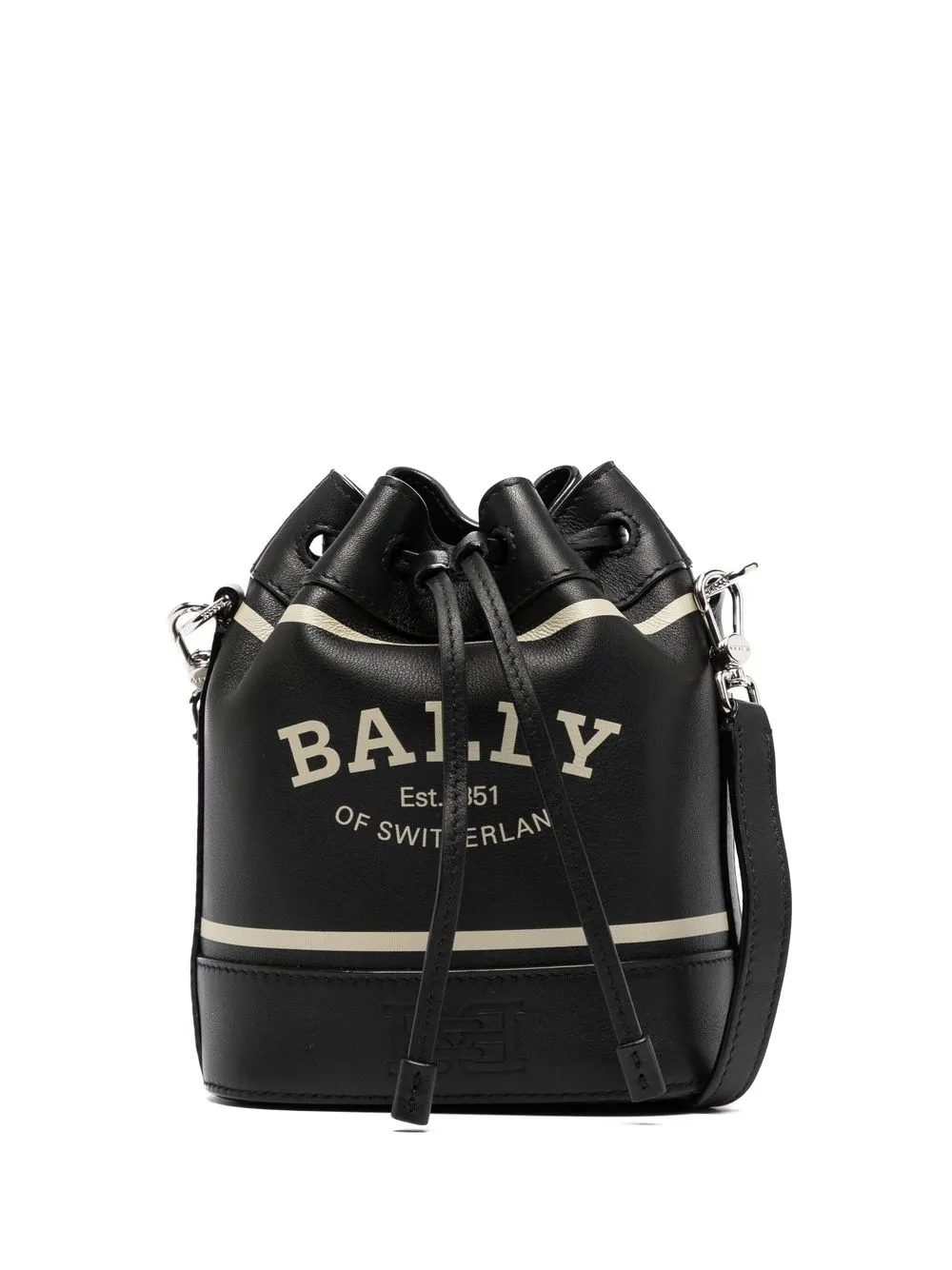 

Bally logo-print drawstring bucket bag - Black