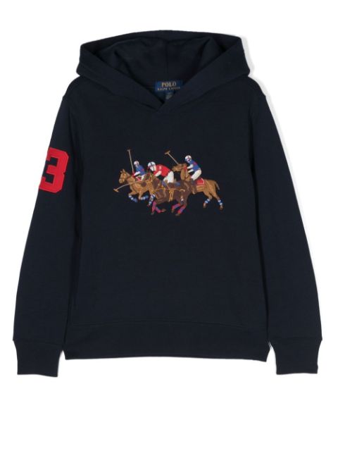 Ralph Lauren Kids graphic-embroidery hoodie