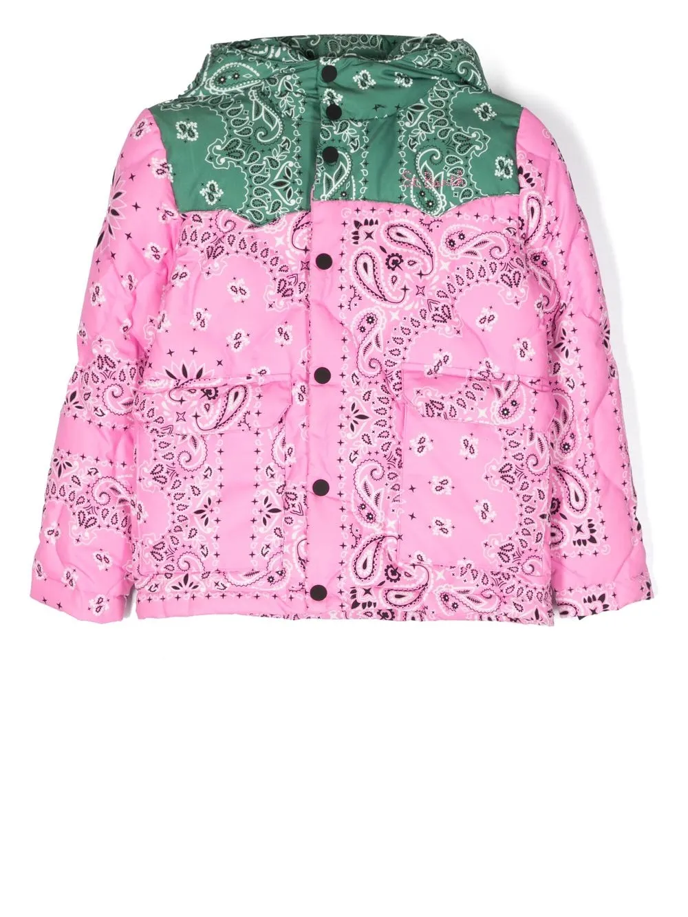 

MC2 Saint Barth Kids Baxter paisley-print puffer jacket - Pink