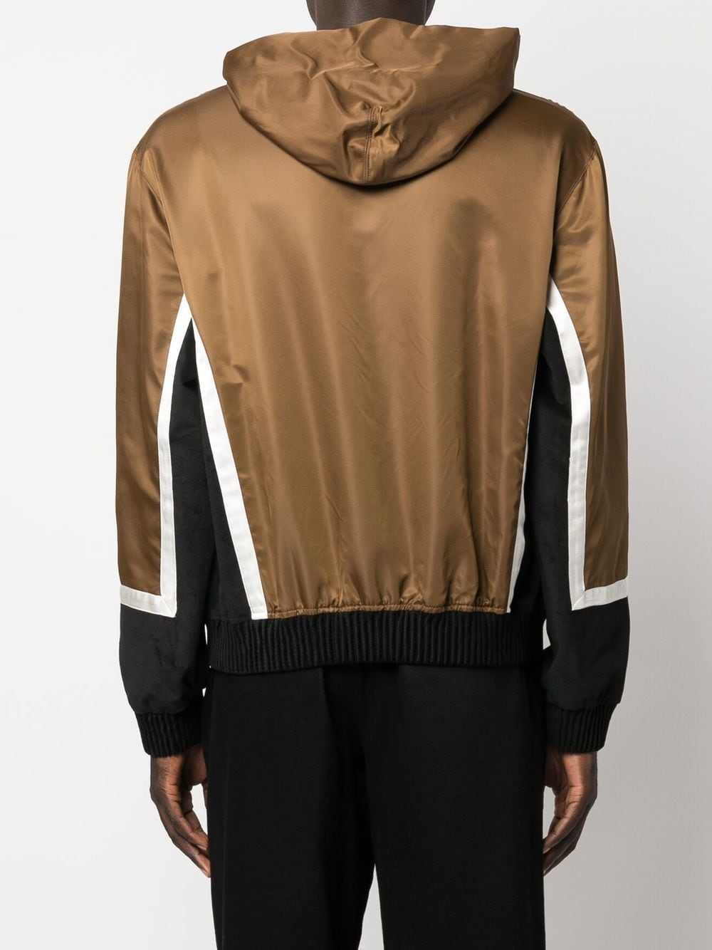 Shop Just Don Embroidered-print Zip-up Jacket In Braun